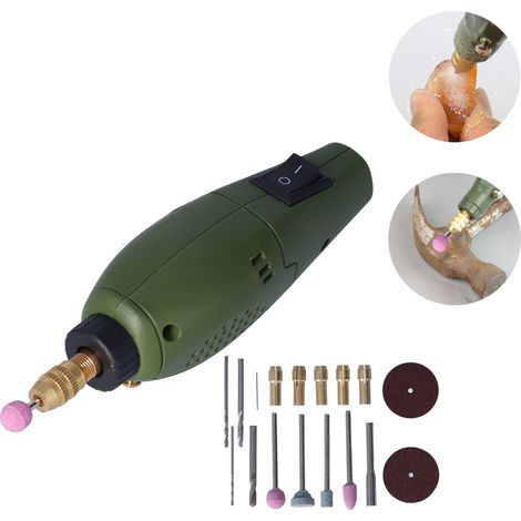 P-500-10 Mini-Elektroschleifer/Bohrer/Gravierstift, 18-teiliges Set, AC 100–240 V, Europäischer Standard (1/5)