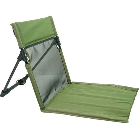 Esterilla de playa con respaldo, silla de suelo con respaldo, silla de playa plegable ligera, esterilla de playa portátil con bolsa, verde, 39,5 × 39 × 68 cm (1/5)