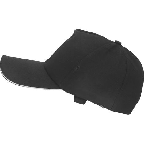 Casquette de Baseball réglable en ABS, intérieur en coton respirant, léger, pour le travail, noir (1/5)