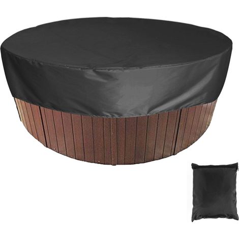 Couverture Pour Spa - Ronde 210 cm x 30 cm - Imperméable UV Résistant - Élastique Avec Cordon De Serrage - 1 Pièce (1/5)