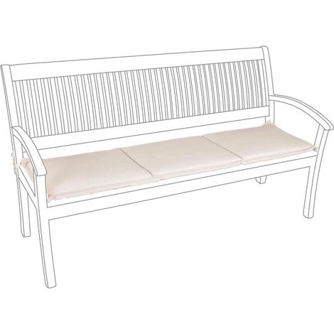 Cuscino per panca o dondolo 3 posti beige da tessuto sfoderabile in polyestere -Beige (1/4)
