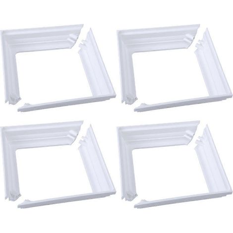 Manchon de poteau en plastique facile à installer, jupe blanche 4x4 pouces pour balustrades de terrasse et de porche