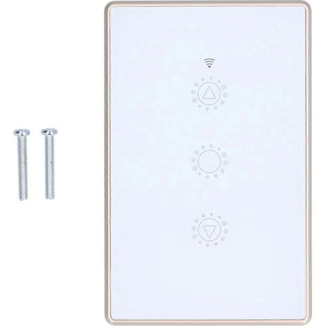 Interrupteur intelligent WiFi pour variateur de rideaux compatible avec la télécommande Tuya, cadre en métal, 95°