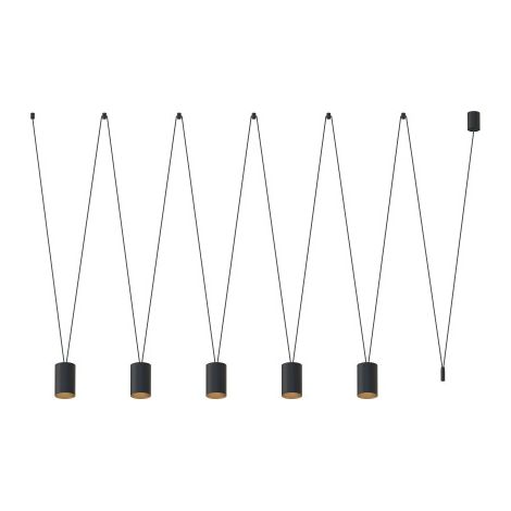 Lampadario sospeso Nowodvorski More Tone 5xGU10 nero