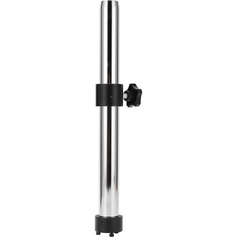 Support colonne microscope stereo binoculaire trinoculaire diam 32mm long 350/250mm metal chrome socle lourd 1 colonne 2 anneaux clé hex (1/5)