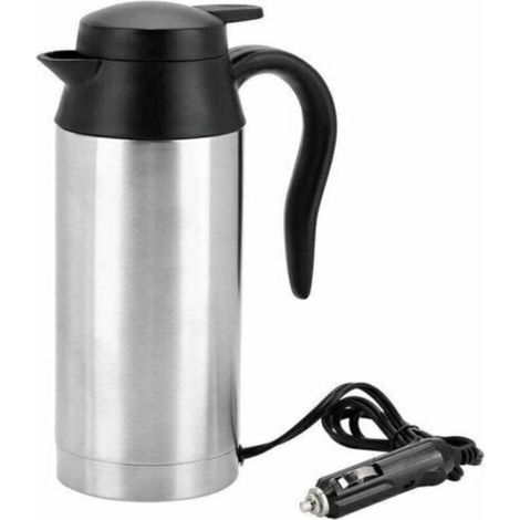 Bouilloire É,lectrique Voiture 24V Env.750ml Tasse Chauffante avec l'Allume-Cigare Bouteille Tasse à, Café, Mugs Camion Distributeur d'Eau Chaude Voyage Cadeau Noë,l Chauffeur Pa (1/5)
