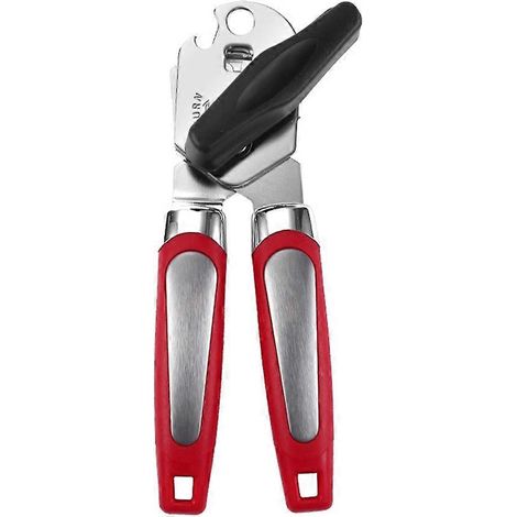 Rouge manuel 3 en 1 multifonction ouvre boîte cuisine outil avec décapsuleur (1/5)