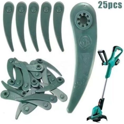 25pcs tondeuse à gazon domestique lames en plastique lames de tonte lames en plastique colorées pour tondeuses Bosch (1/3)