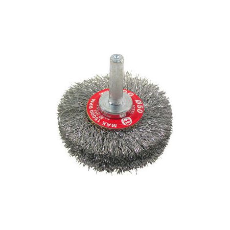 SPAZZOLA ACCIAIO CIRCOLARE CON GAMBO MM.50