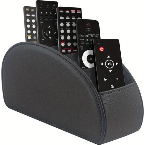 Scatola porta telecomandi, 5 scomparti, grande capacità, organizer per telecomandi, include portapenne. (1/5)