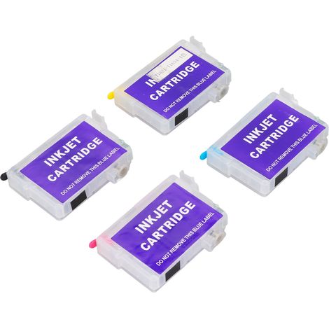 Cartouches d'encre compatibles Epson Workforce WF-2010W, WF-2510WF, WF-2520NF, WF-2530WF, WF-2540WF - Lot de 4 couleurs T1631, T1632, T1633, T1634 (version UE) (1/5)