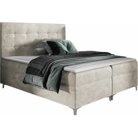 Lit boxspring Porta, Fresh 1, Continental, Unique, 120x200, Tissu, Disponible, 125x208x112cm (1/5)