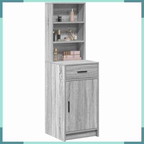 Haut Armoire - 865078 - Gris Sonoma - Bois d'ingénierie - 40 x 40,5 x 135 cm (1/5)