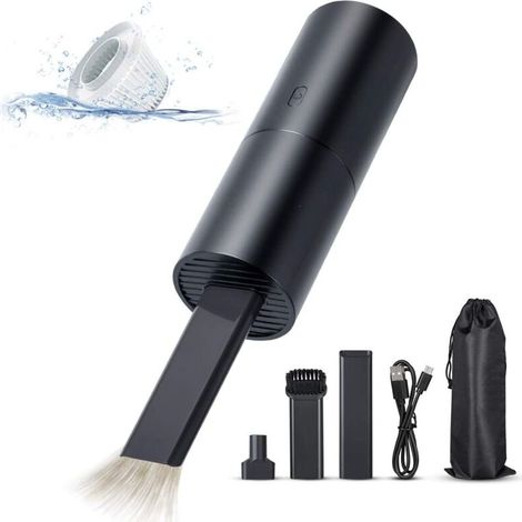 Mini Vacuum Cleaner, Cordless Handheld Vacuum Cleaner, USB Rechargeable, Powerful 2 in 1 Suction Cup, Portable Lightweight Vacuum Cleaner for Car, Computer, Keyboard, Pet Hair, Easy to Clean (1/5)
