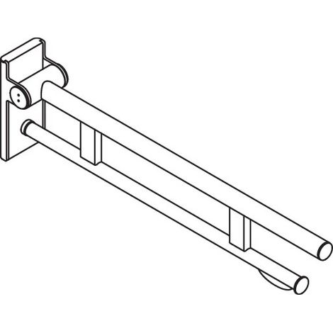 HEWI 900.50.10740 Barre d'appui rabattable Duo (A), PRH (1/3)