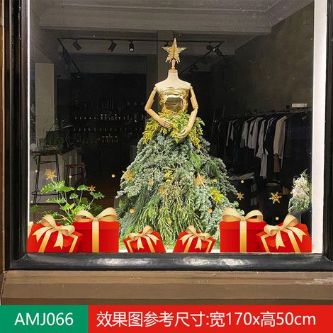 Autocollants de Noël pour centres commerciaux, magasins, vitrines, sapins de Noël, flocons de neige, boules à suspendre, nœuds décoratifs et autocollants statiques pour vitres.