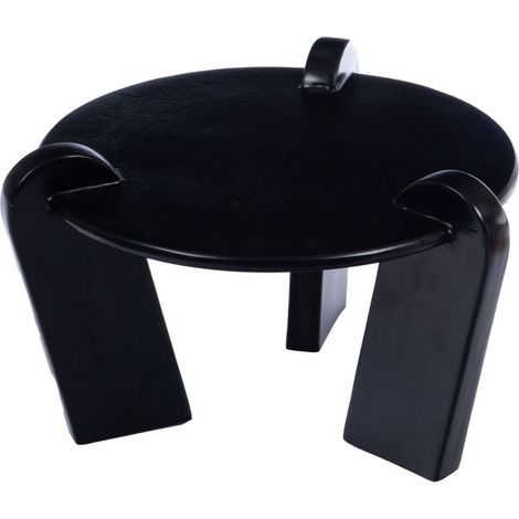 Amadeus - Table basse ronde en aluminium noir Ø64 cm Clotilde (1/4)