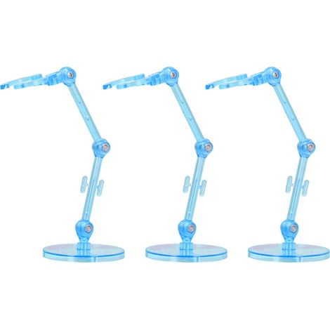 Lot de 10 supports pour figurines articulées, en plastique translucide, pour poupées de 15 cm (6 pouces), bleu. (1/5)