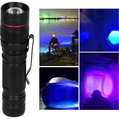 Lampe Torche UV Portable 365nm avec Zoom pour Détection Billets, Pierres et Recherche Nocturne (1/5)