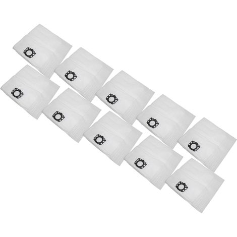 vhbw 100x Sacs compatible avec Kärcher WD 4 V-20/5/22, WD 5.200 M, WD 5.300 aspirateur - microfibre non tissée, 51cm x 43cm blanc (1/4)