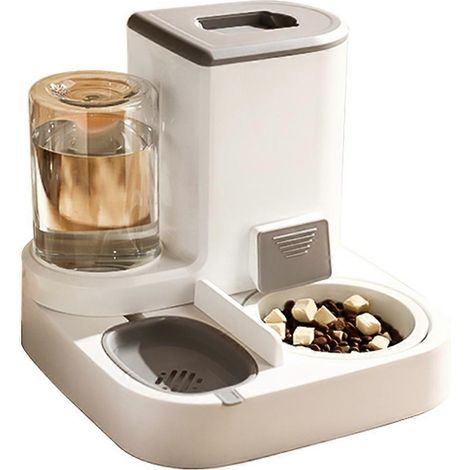 Automatischer 2-in-1-Futter- und Wasserspender für Katzen, großes Fassungsvermögen für kleine und mittelgroße Hunde und Katzen (1/5)