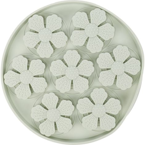 Tapis a lécher Fleur Rond 20 cm Vert