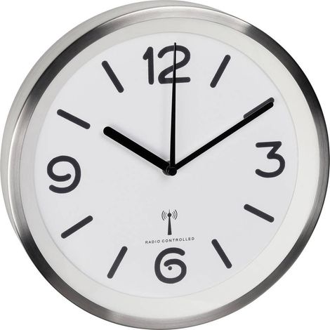 TFA Dostmann 60.3535.02 Reloj de Pared Aluminio Cepillado
