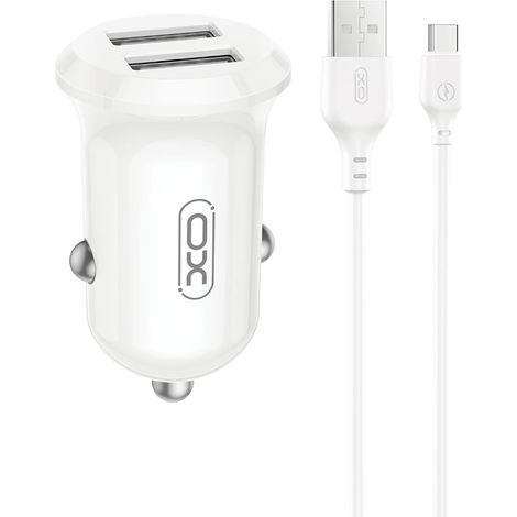 XO billaddare CC67 12W 2x USB noir + USB - Câble USB-C (1/2)