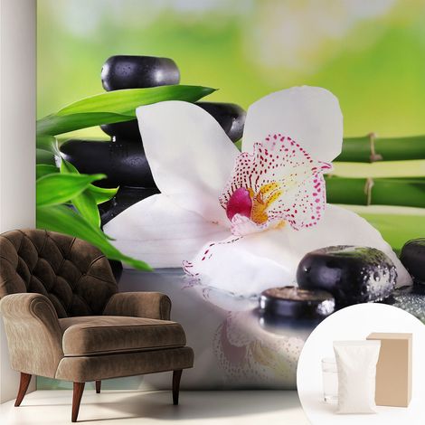 Tapete Vliestapete mit Kleber - Wanddekoration - Wandfolie - 3D Tapete Wand - Wohnungsdeko Ruhe der Natur 250x250 cm (1/5)