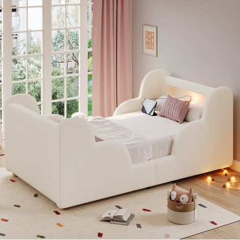 Lit chambre enfant nuage 90 cm bouclette sécurité douce HAVRYA