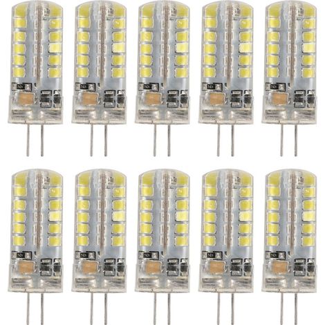 Lot de 10 ampoules LED G4 220V blanc froid 48 LED 4W pour éclairage d'ambiance (1/5)
