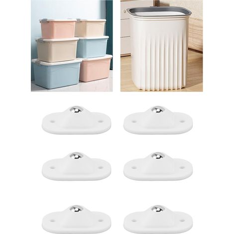 Mini roulettes pivotantes, roulettes pour appareils électroménagers, roulettes auto-adhésives en acier inoxydable, roulettes pivotantes robustes, roues universelles adaptées aux cuisines et aux petits (1/5)