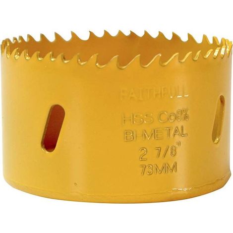 Faithfull Varipitch 73mm Bi-Metal Holesaw with HSS Teeth and 38mm Cutting Depth