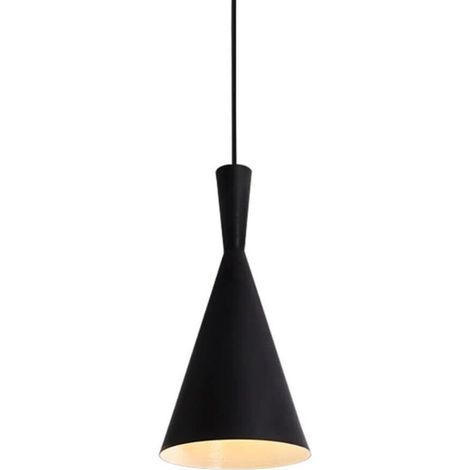 Suspension Métal Lennon Lustre Industriel Vintage Lumière Chaude Noir (1/5)