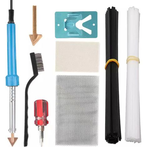 Kit soudage plastique 80W avec fer et support – Pour réparation pare-chocs auto et kayak (1/5)