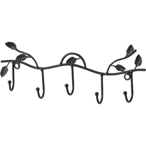 Porte-clés créatif, patères, décoration murale, suspension murale, lumineux, patères de luxe en fer forgé, entrée, cintre (1/4)