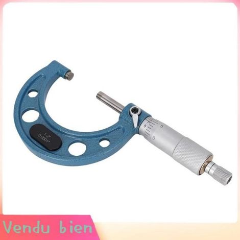 1 x Micromètre, Acier inoxydable, Carbure de tungstène, Plage 1-2 pouces, Précision ±0,0001 pouce, Pour mesure industrielle (1/4)
