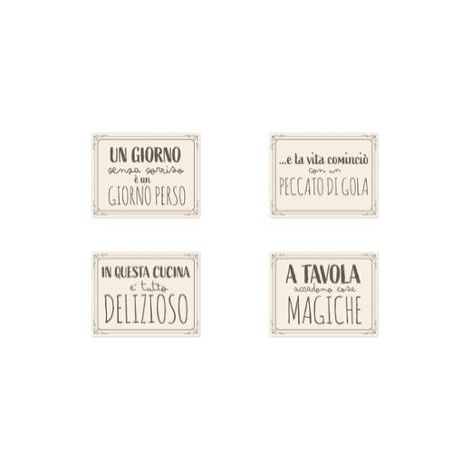 TOVAGLIETTA COLAZIONE CM45X35 BEIGE CON SCRITTE