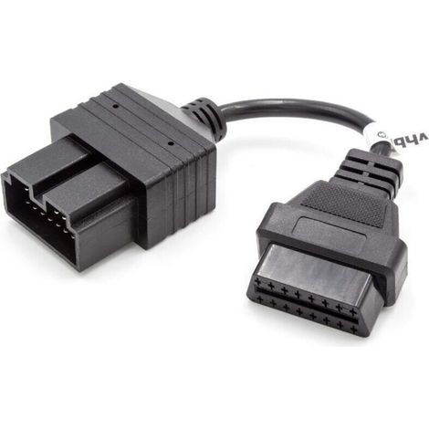 Vhbw – Câble adaptateur OBD2 20Pin vers 16Pin – Longueur 20,5 cm – Pour anciens modèles Kia – Connecteur 20 broches OBD I