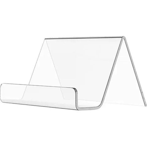 Set mit 10 Visitenkartenhaltern fürs Büro, transparente Acryl-Tischaufsteller, Kapazität: 50 Karten (1/4)