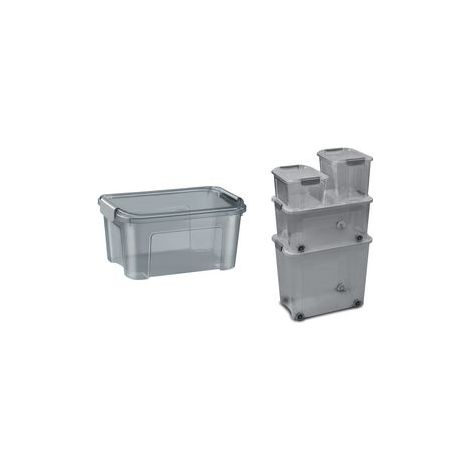 Scatola portaoggetti cep shadow 13L impilabile con coperchio a clip