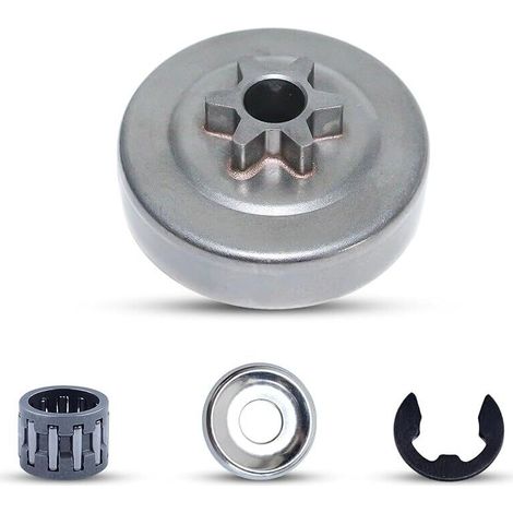 Pignon de Tambour d'Embrayage 3/8" 6 Dents pour Stihl MS170 MS181 018 017 MS180 MS250 MS210 Tronçonneuse Remplacer OEM1123 640 2003 avec E-Clip+Rondelle de Pignon+Roulement à Aiguilles (1/5)