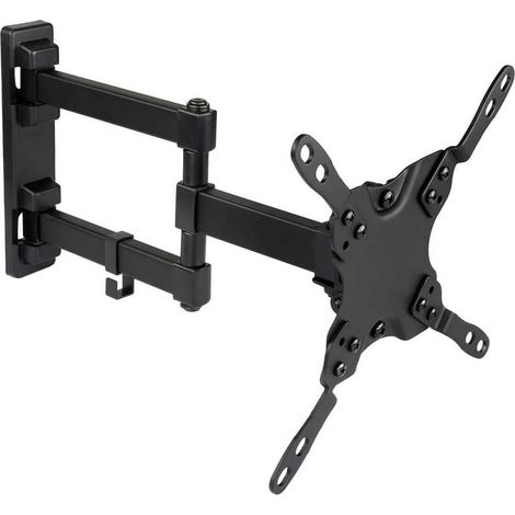 Support Mural inclinable et pivotant pour Moniteur/TV/LED de 13" à 42" Distance Murale 60 mm jusqu'à 364 mm Inclinaison jusqu'à -12o Noir (1/5)