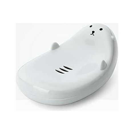 Porte-savon mignon en forme d'animal de dessin animé pour la salle de bain un accessoire indispensable pour les enfants dans la salle de bain et la cuisine (Couleur : Gris)