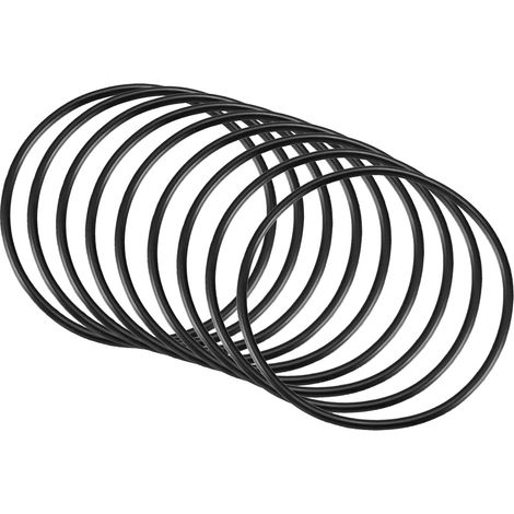 80x74x3mm Nitrile Rubber O-Rings 9 Pieces Round Black (1/5)