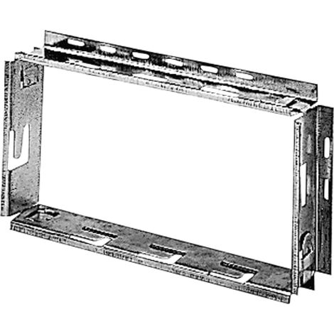 Contre cadre de montage F4 en acier galvanisé pour grille murale 300x100 mm 11053763