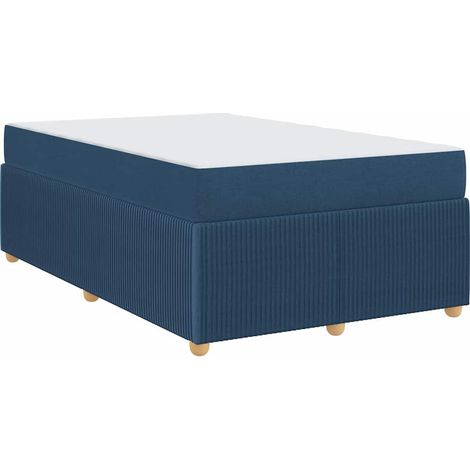 Lit double,Lit adulte,Cadre de lit avec matelas avec matelas Bleu 120 x 190 cm tissu CFW2588286 (1/5)