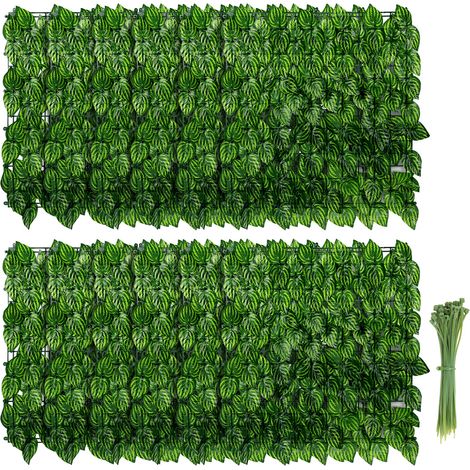 SWANEW Recinzione per la privacy Fogliame 300 cm x 100 cm Rivestimento del muro Schermo per la privacy Telone a rete.Foglie di anguria (1/5)
