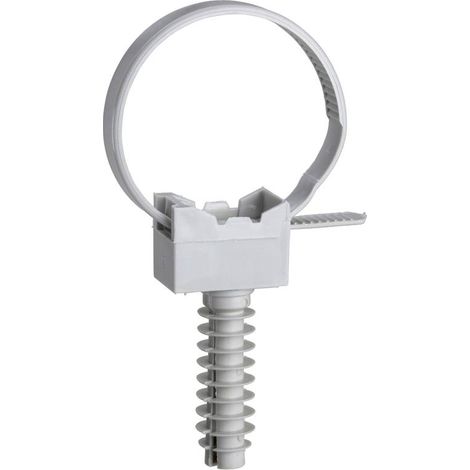 Schneider Electric – Collier pour tuyau Mureva FIX – 100 pcs – Pour câbles Ø16-32 mm – Fiche mâle Murefix – Matériau PE gris RAL7035