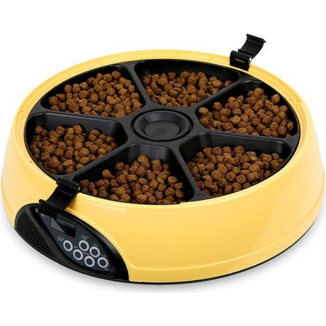 Distributore automatico di cibo per cani e gatti, distributore automatico di cibo per gatti, 6 pasti